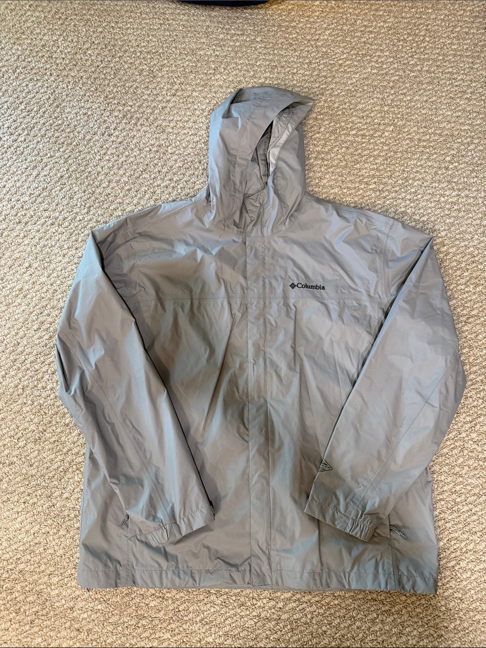 Columbia Men's Hooded Rain Jacket — Gray